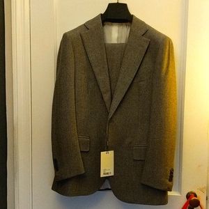 Suitsupply Brown Birdseye  Wool Suit 38S Lazio